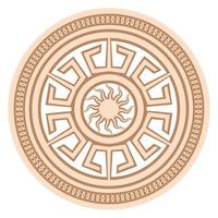 yarylo, un ancien symbole slave, décoré de motifs scandinaves. design de mode beige vecteur