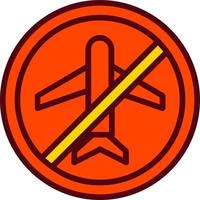 icône de vecteur d'interdiction de voyage