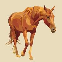 cheval sur illustration vectorielle pop art géométrique. vecteur