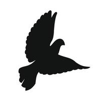 silhouette d'une colombe volante - symbole de paix et d'amour pour l'impression et la découpe laser. illustration vectorielle. vecteur