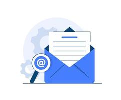 e-mail et messagerie, campagne de marketing par e-mail vecteur