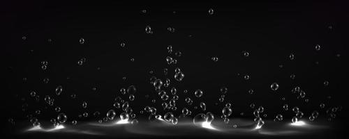 abstrait de l'eau bouillante avec des bulles d'air vecteur