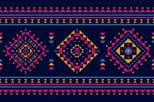 tapis ethnique motif tribal art. motif géométrique sans couture ethnique en tribal. façon mexicaine. vecteur