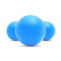 ensemble de boules bleues réalistes. illustration vectorielle de sphère bleue vecteur