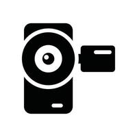 caméra vidéo vecteur icône électronique solide fichier eps 10