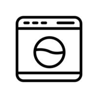 machine à laver vecteur icône ligne électronique fichier eps 10