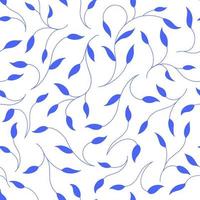 motif de branches bleues sur fond blanc. vecteur