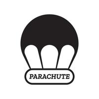 conception d'icône de logo de parachute et vecteur de parachutisme de symbole