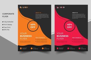 conception de flyer d'entreprise et modèle de couverture de brochure vecteur