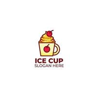 coupe de glace illustration logo modèle design art vecteur