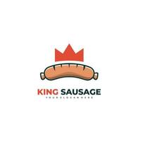 icône de conception d'illustration de logo de couronne de saucisse vecteur