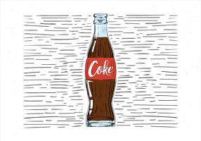 Illustration de coke dessiné à la main libre vecteur