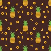 modèle sans couture à la mode tropicale avec des ananas vecteur