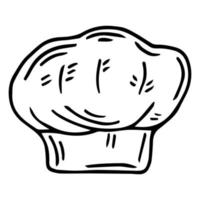 chapeaux de chef et cuisinier vintage avec vecteur de style doodle dessiné à la main