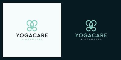 inspiration de conception de logo de yoga de lotus. création de logo de méditation lotus yoga vecteur