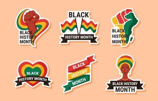 salutation du mois de lhistoire des noirs stickers vecteur