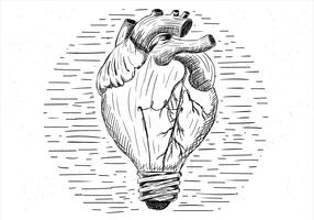Illustration de l'ampoule abstraite vecteur dessinés à la main libre