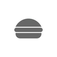 eps10 vecteur gris poulet burger hamburger abstrait art solide icône ou logo isolé sur fond noir. symbole de restauration rapide dans un style moderne simple et plat pour la conception de votre site Web et votre application mobile