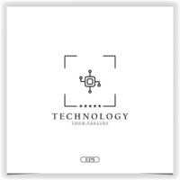 logo de la technologie numérique modèle élégant premium vecteur eps 10