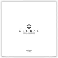 globe logo premium modèle élégant vecteur eps 10