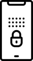 icône de ligne pour la confidentialité vecteur
