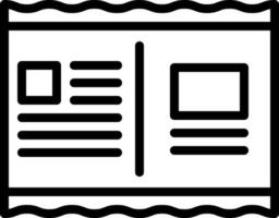 icône de ligne pour carte postale vecteur