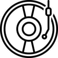 icône de ligne pour les disques vecteur