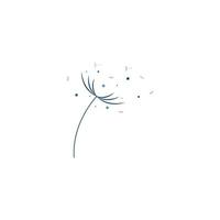 logo fleur de pissenlit vecteur