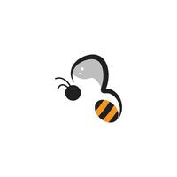 vecteur de modèle de logo d'abeille