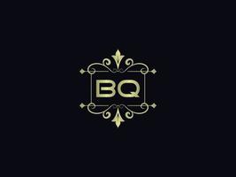 icône du logo lettre bq, vecteur de lettre initiale du logo de luxe bq