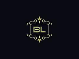 icône du logo lettre bl, vecteur de lettre initiale du logo de luxe bl