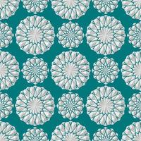 motif de fleurs de cristal sur fond turquoise pour l'impression et la décoration. illustration vectorielle. vecteur