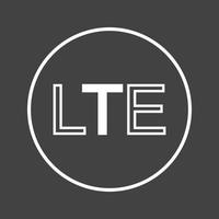 belle icône de vecteur de ligne de réseau lte