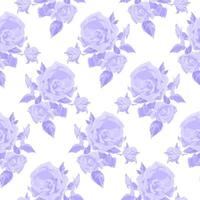 motif de roses lilas sur fond blanc dans le style du dessin à la main pour l'impression et le design. illustration vectorielle. vecteur