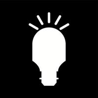 icône de glyphe de vecteur d'ampoule unique