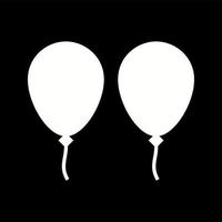 icône de glyphe de vecteur de ballons uniques