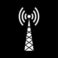 icône de glyphe de vecteur tour télécom unique