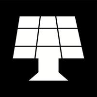 icône de glyphe de vecteur unique panneau solaire ii