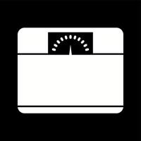 icône de glyphe de vecteur de machine de pesage unique
