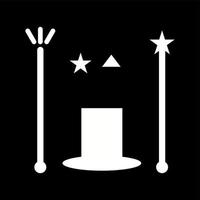 icône de glyphe de vecteur de magicien unique