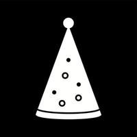 icône de glyphe de vecteur de chapeau d'anniversaire unique