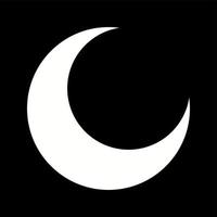 icône de glyphe de vecteur demi-lune unique