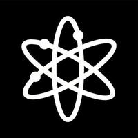 icône de glyphe de vecteur de structure atomique unique