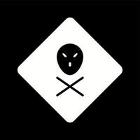 icône de glyphe de vecteur de danger unique