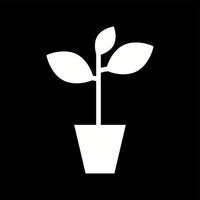 icône de glyphe de vecteur de plante unique
