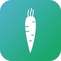 icône de glyphe de vecteur de carotte unique