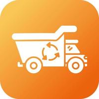 icône de vecteur de camion de recyclage