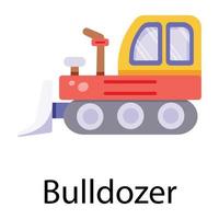 concepts de bulldozer à la mode vecteur