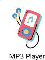 lecteur mp3 tendance vecteur