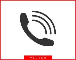 illustration vectorielle d'icône de téléphone. application de centre d'appels. icônes de téléphone style plat branché. contactez-nous ligne silhouette. vecteur